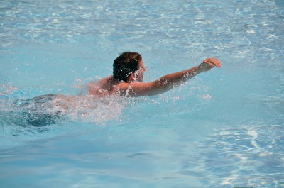 man swimming