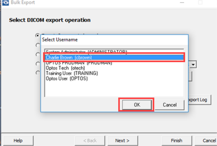 Step 2 Vantage Bulk Export to OptosAdvance