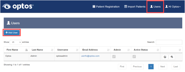 web patient registration new user